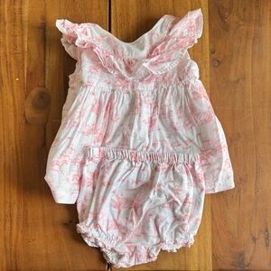 Janie and Jack pink safari dress